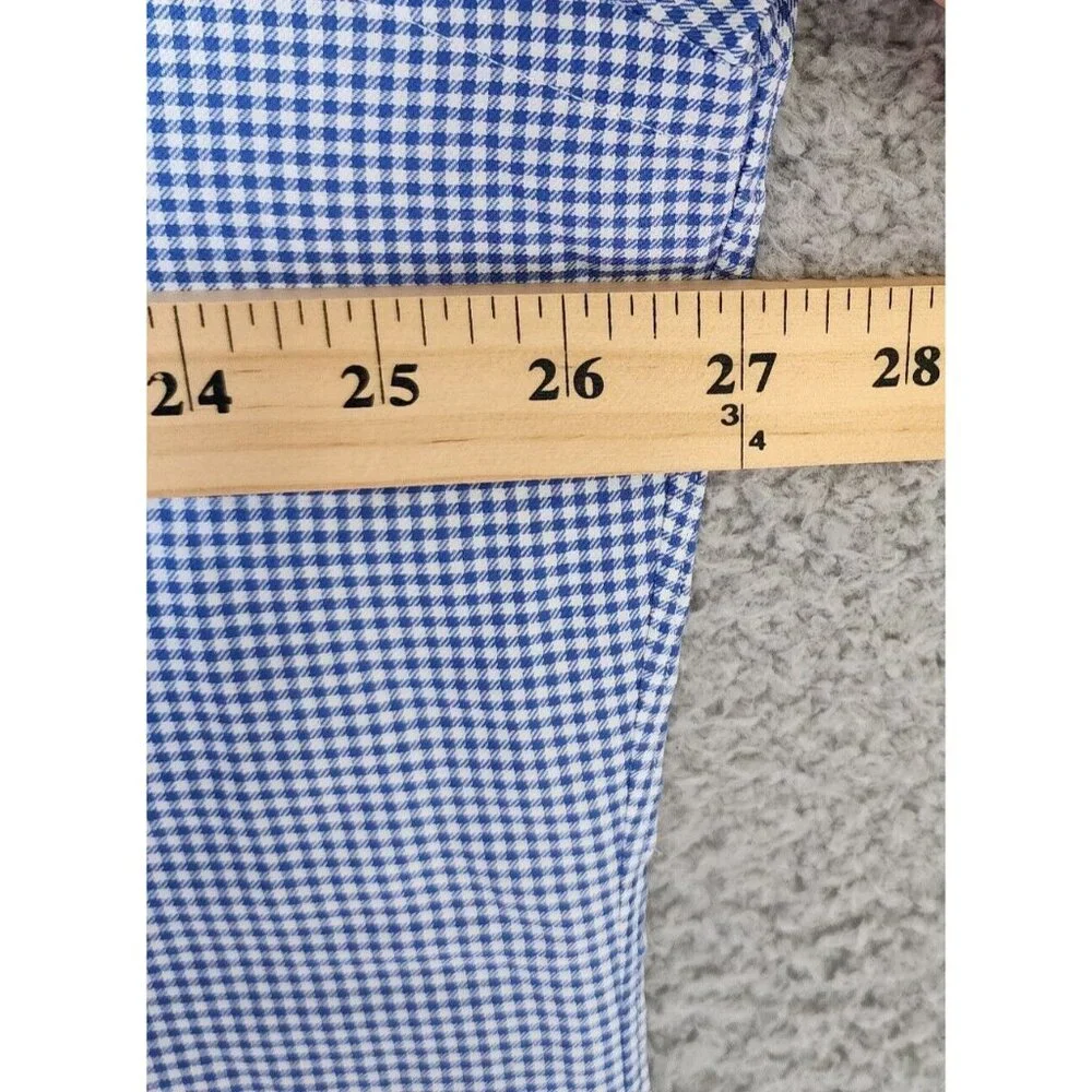 Polo Ralph Lauren Estate Classic Fit Blue Plaid Long Sleeve Button Shirt Size 17